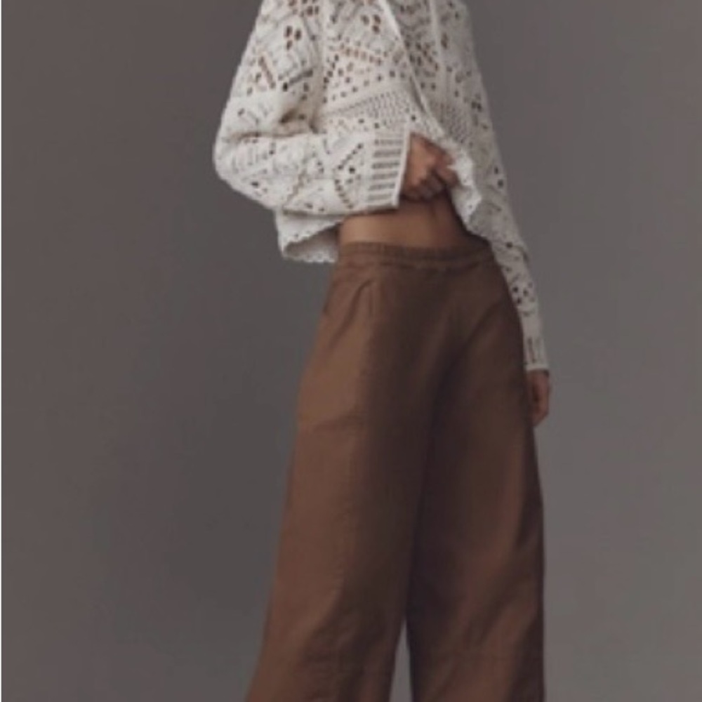 Pilcro Brown Barrel Pants